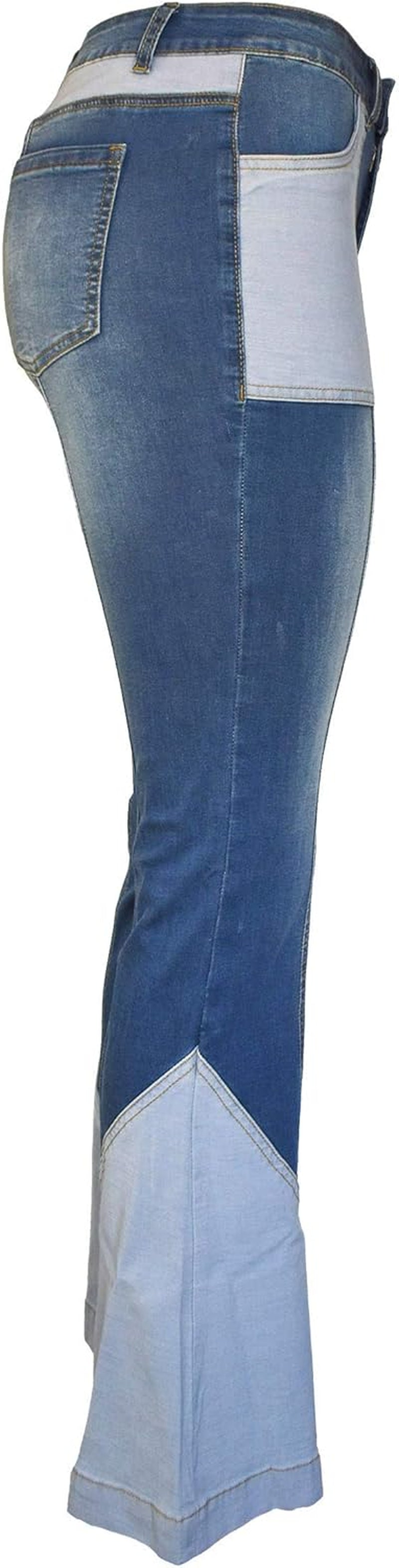 Women Frayed Patch Jeans High Waist Raw Hem Denim Y2K Pants Boyfriend