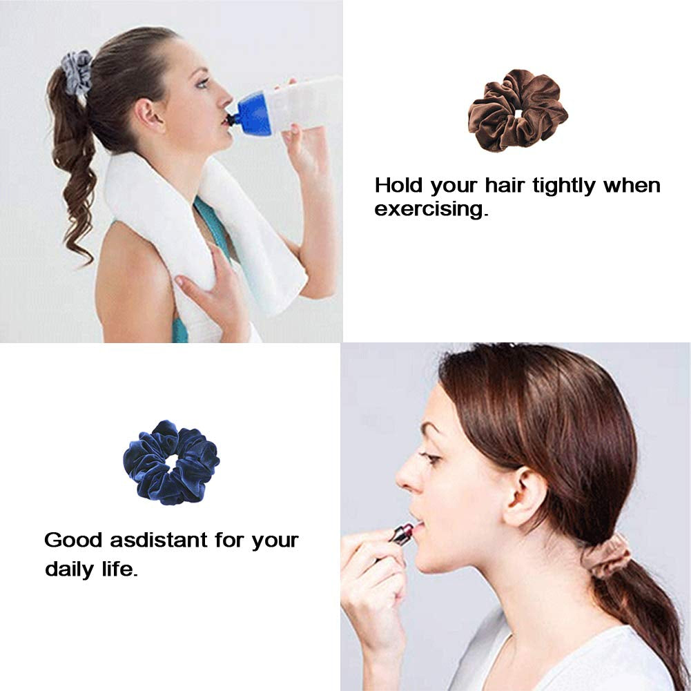 20 Pcs Hair Scrunchies Velvet Elastic Hair Bands Scrunchy Hair Ties Ropes Scrunchies for Women or Girls Hair Accessories