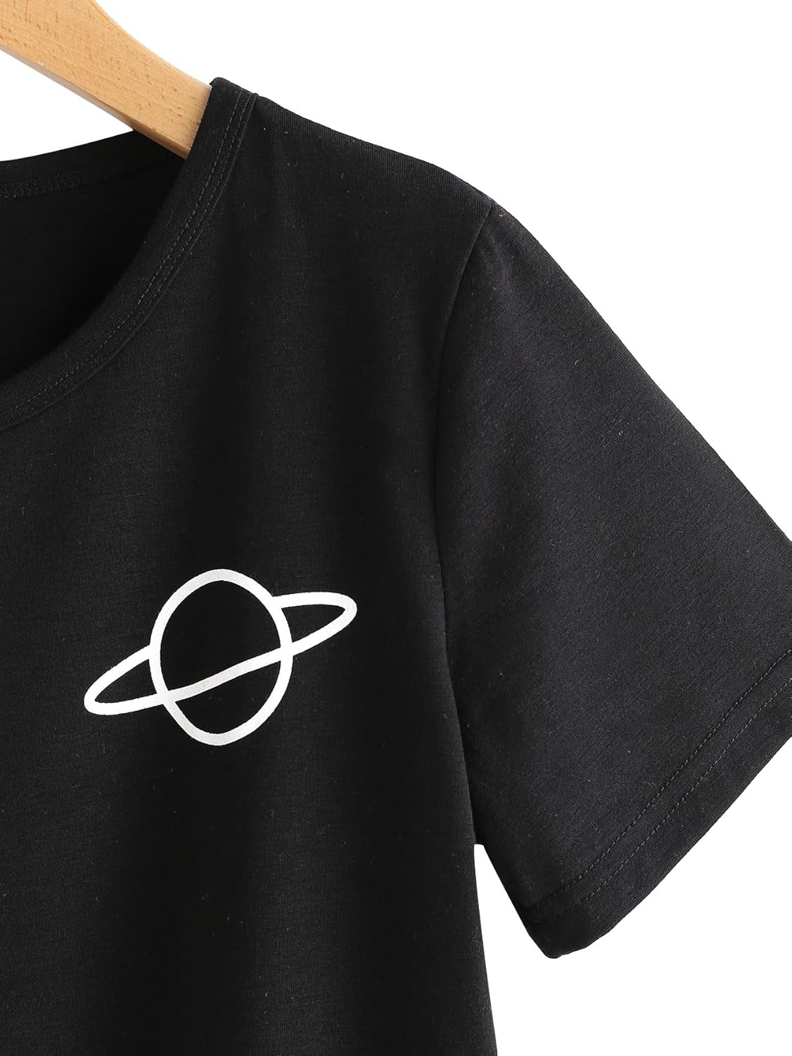 Women'S Casual Short Sleeve Print Crop Top T Shirt Summer Tees Letter
