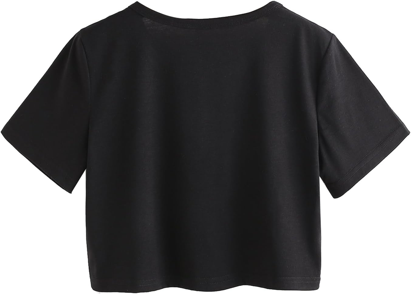 Women'S Casual Short Sleeve Print Crop Top T Shirt Summer Tees Letter