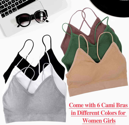 Bras for Women Pack of 6, Bralettes for Women Padded, Sports Bras for Women